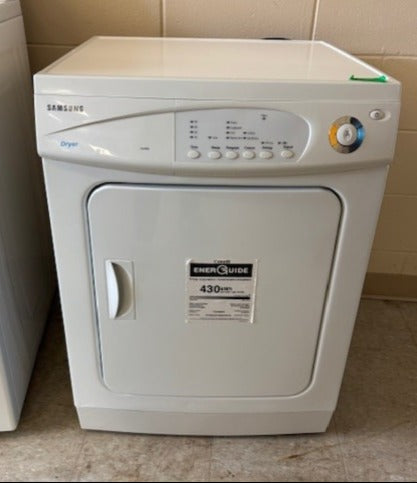 Samsung White Electric Dryer 24 inch – Reliable Front Load Dryer – Used with Warranty - BG