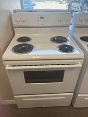 Kenmore White 30" Electric Coil Top Range – Self-Cleaning Oven – Large Burner – Clean & Reliable USED APPLIANCE