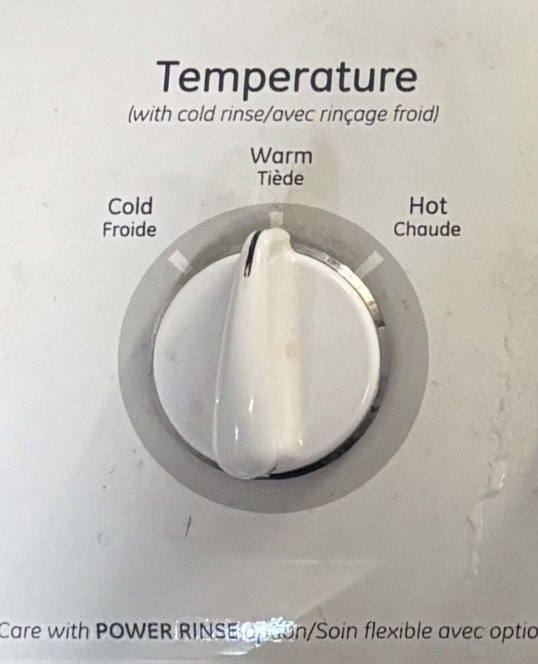 Genuine OEM GE washer rotary temperature switch with knob , part number WG04F03769