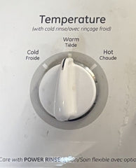 Genuine OEM GE washer rotary temperature switch with knob , part number WG04F03769
