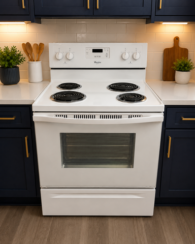 Used Whirlpool 30" Electric Coil Top Range – White – Fully Tested - store