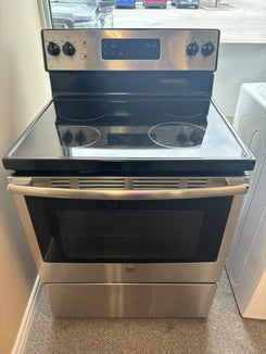 GE Stainless Steel Glass Top Electric Range – Smooth Cooktop Stove