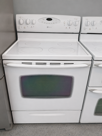 Maytag White Glass Top Electric Stove – Smooth Top Range | Tested & Working