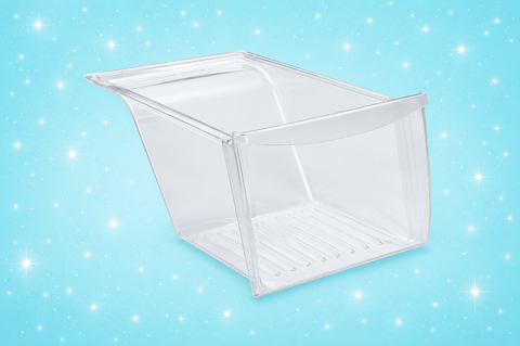 Used OEM Frigidaire 240337103 Refrigerator Crisper Pan / Vegetable Drawer – Clear – Tested