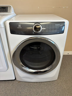 Electrolux Front Load Gas Dryer – White with Chrome Trim