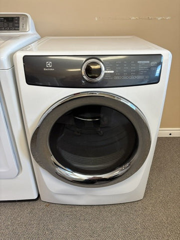 Electrolux Front Load Gas Dryer – White with Chrome Trim