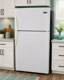 SOLD!    Used Frigidaire Top Freezer Refrigerator – White – Tested & Ready to Go - Store