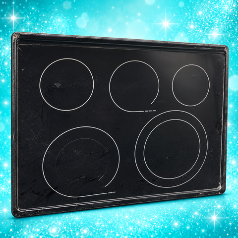 807038640 Frigidaire Range Five-Burner Black Glass Maintop Assembly – Used OEM