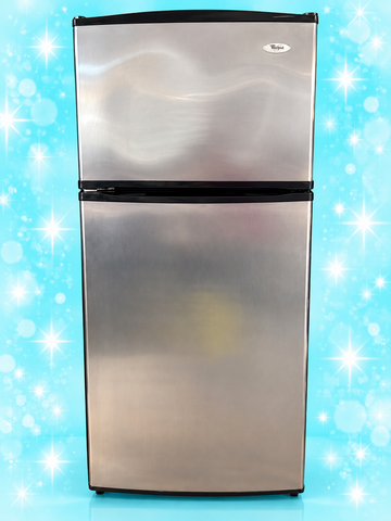 Whirlpool Stainless Steel Top Freezer 28 inch Refrigerator – Compact Size – Fully Tested