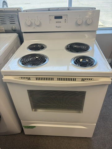 Used Whirlpool 30" Electric Coil Top Range – White – Fully Tested - store