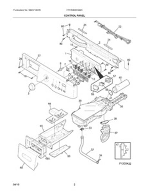 Frigidaire Washer Dispenser-To-Tub Hose Part number 134372300