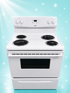 Kenmore White 30" Electric Coil Top Range – Self-Cleaning Oven – Large Burner – Clean & Reliable USED APPLIANCE