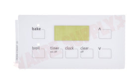 Frigidaire Range Oven Control Overlay, White Part Number 316220722