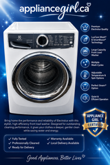 Used Electrolux Front Load Washer – White – High Efficiency – Fully Tested