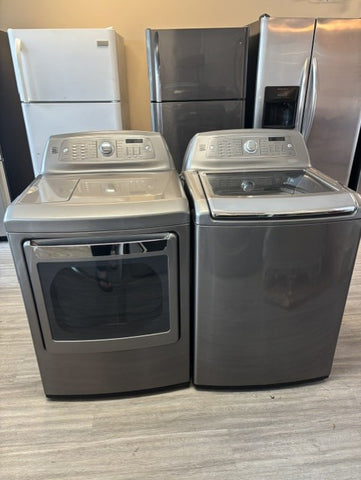 Used Kenmore Elite Top Load Washer & Electric Dryer Set – Metallic Gray – Fully Tested