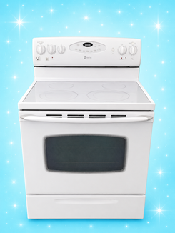 Maytag White Glass Top Electric Stove – Smooth Top Range | Tested & Working