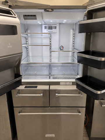 SOLD!  KitchenAid 36" Stainless Steel French Door Refrigerator with Interior Water Dispenser – Fully Tested