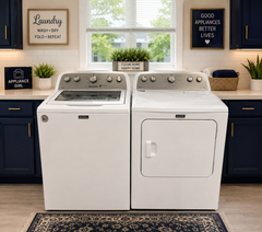 SOLD!  Used Maytag Top Load Washer & Electric Dryer Set – White – Fully Tested