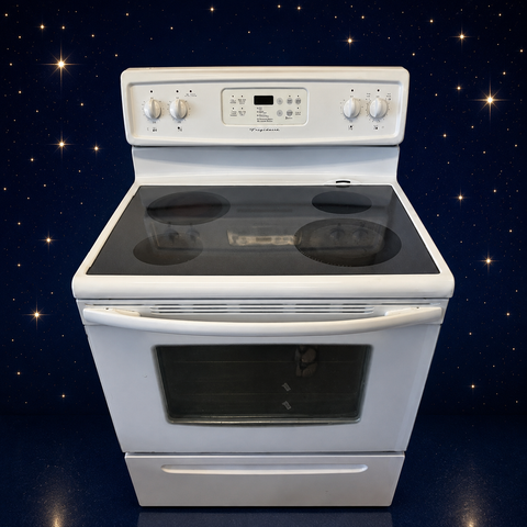 Used Frigidaire 30" Electric Glass Top Range – White – Fully Tested - Store