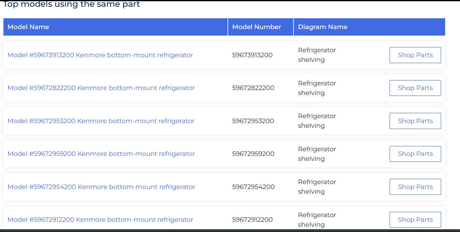 Fridge Door Bin 13 inch Kenmore Model 596.62914200 Appliance Parts