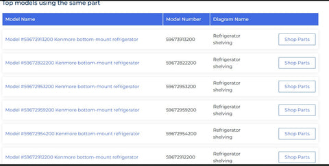 Fridge Door Bin 10 inch Kenmore Model 596.62914200 Appliance Parts