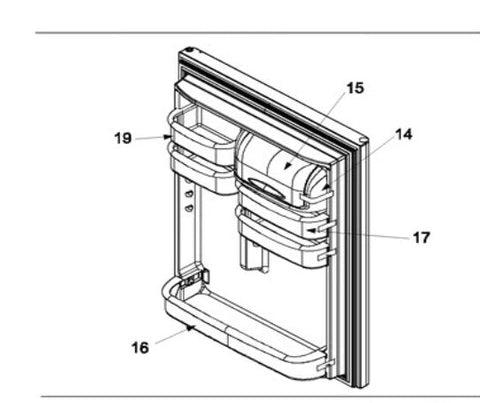 Bottom Door Bar  Kenmore Model 596.62914200 Appliance Parts