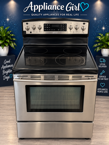 SOLD!  Jenn-Air Stainless Steel Electric Convection Range with Glass Cooktop