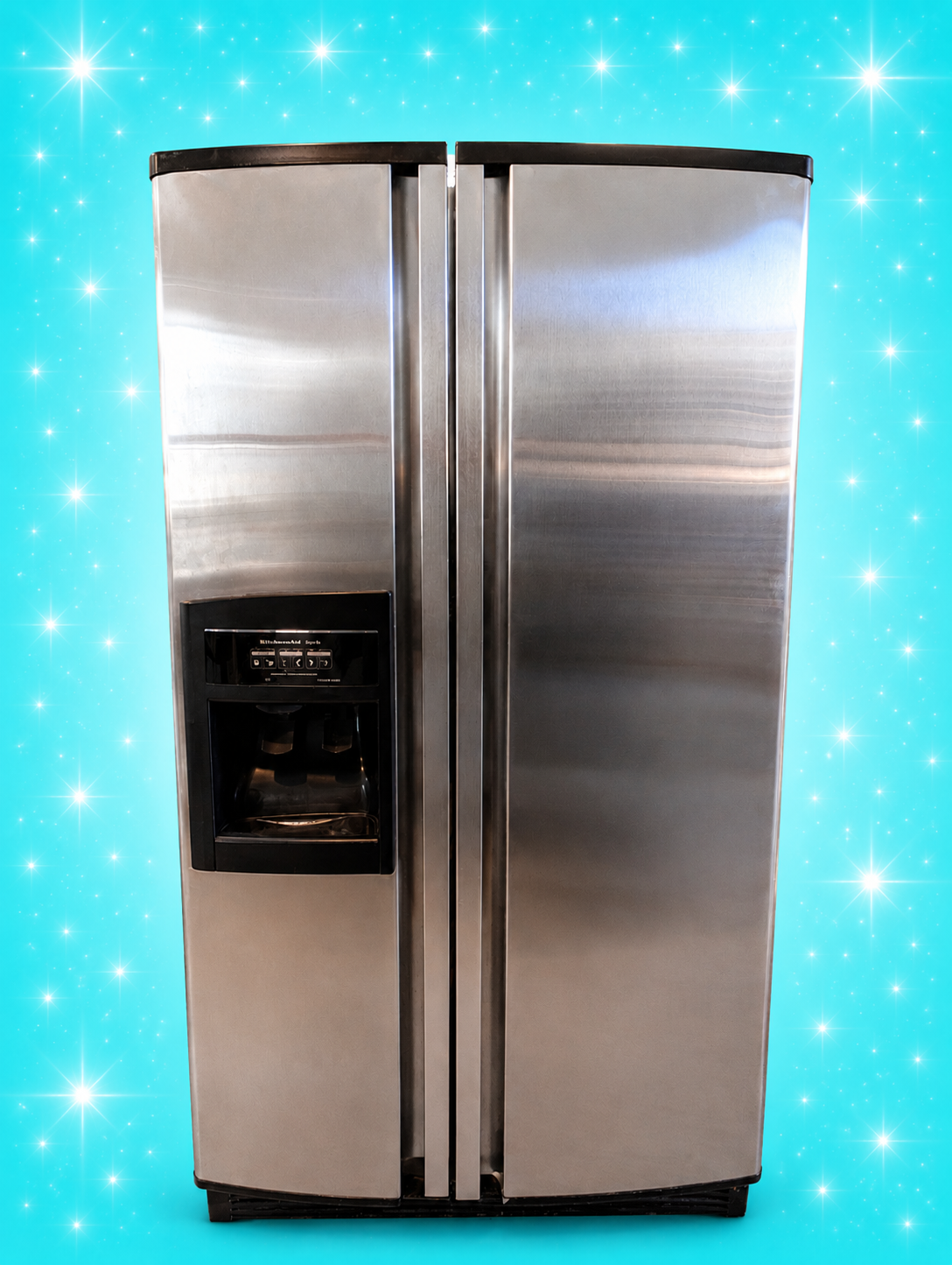 KitchenAid Stainless Steel Side-by-Side Refrigerator with Ice & Water Dispenser – Used