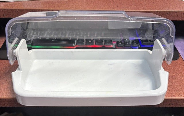 Maytag 63001398 Refrigerator Dairy Compartment Door Shelf Bin with Clear Cover – Genuine OEM – Used