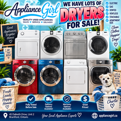 💙🐾 CHARLIE SAYS… WE HAVE LOTS OF DRYERS FOR SALE! 🐾💙