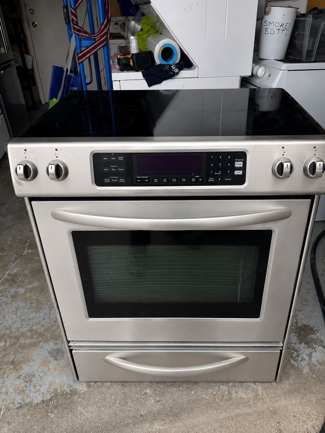 KitchenAid Stainless Steel Slide-In Electric Range with Ceramic Glass Cooktop USED