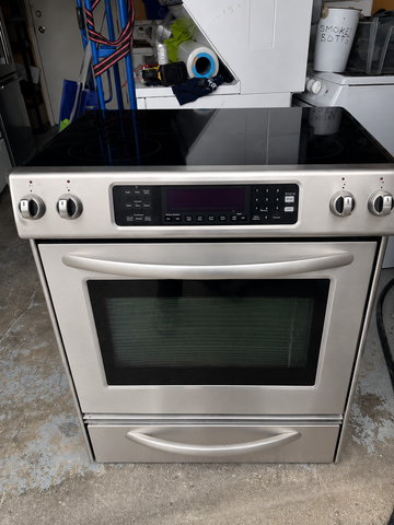 KitchenAid Stainless Steel Slide-In Electric Range with Ceramic Glass Cooktop USED