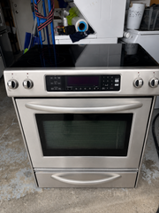 KitchenAid Stainless Steel Slide-In Electric Range with Ceramic Glass Cooktop USED