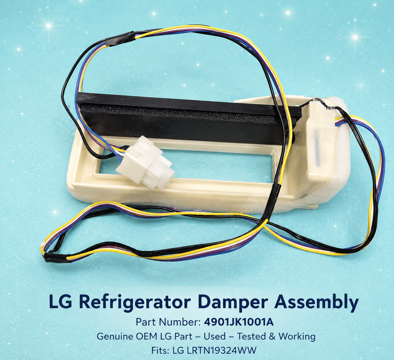 LG 4901JK1001A Refrigerator Damper Motor Assembly – Genuine OEM – Used
