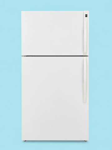 GE 28” White Top Freezer Refrigerator – Compact Fridge