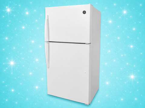 GE 32" Wide White Top Freezer Refrigerator – Full Size Refrigerator – Clean & Reliable