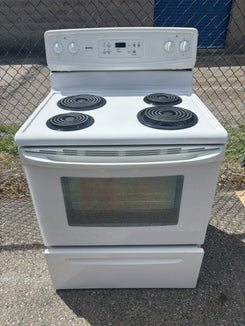 Kenmore White 30" Electric Coil Top Stove Range – Self-Cleaning Oven – Clean & Reliable