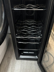 Black Glass Door Wine Cooler / Wine Refrigerator with Digital Temperature Control – Used