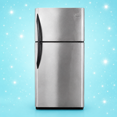 Used Frigidaire Top Freezer Refrigerator – Stainless Steel Finish – Tested & Ready to Go - store