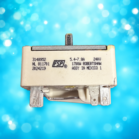 Actual Whirlpool switch with aqua background replacement