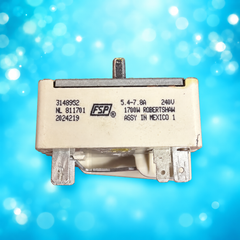 Actual Whirlpool switch with aqua background replacement