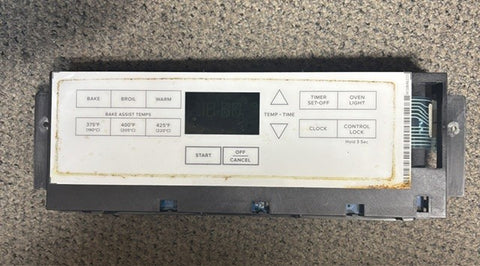 Actual used Whirlpool control-board assembly showing button labels and cosmetic wear