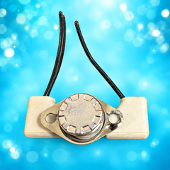 Used Hisense KSD301 135°C thermostat on aqua background