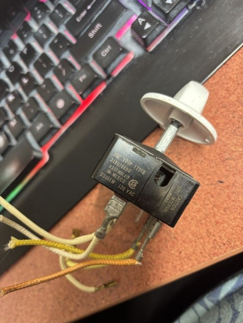 Original actual Frigidaire 318078800 switch photograph