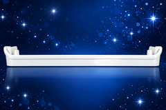 Frigidaire 240534801 white refrigerator door bar on navy sparkle background