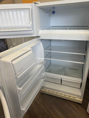 General Electric White Fridge 30" White Top Freezer Refrigerator – Clean & Reliable Used AP-102-HG