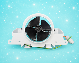 Used OEM Whirlpool Refrigerator Evaporator Fan Motor & Fan Blade Assembly – Tested
