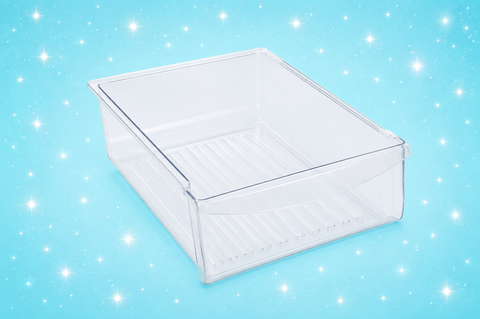 240530811 Frigidaire Refrigerator Meat Pan Drawer, Clear