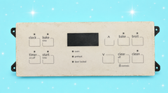 Frigidaire Range Electronic Clock Control Board 5304509493 with Overlay attached – Genuine OEM Oven Control USED