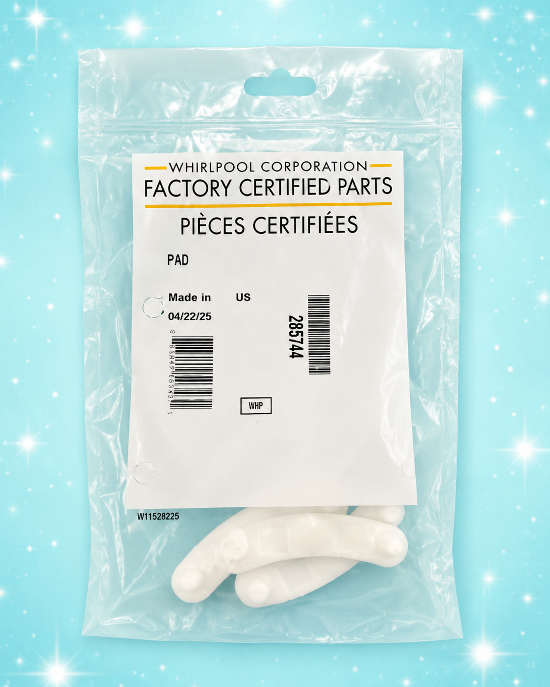 285744 Whirlpool Washer Tub Suspension / Wear Pad Kit – Genuine OEM – NEW